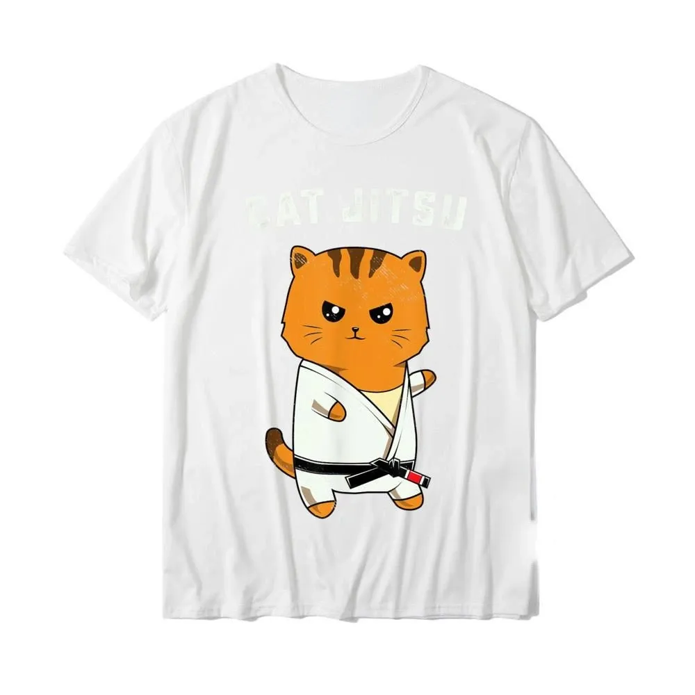 Kawaii Jiu Jitsu Cat Funny BJJ Or MMA Grappling TShirt Cute Women Men XS-4XL Tops Unisex Oversized T Shirt Ropa Hombre Camisetas_voghion.com