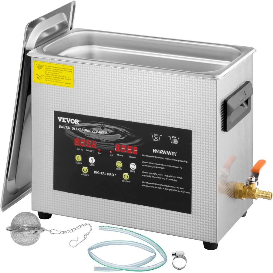 Ultrasonic With Cleaner Upgraded Professional 6L Ultrasonic Lab Heater Ultrasonic Timer 400W Cleaner Parts Digital 180W Heater_voghion.com