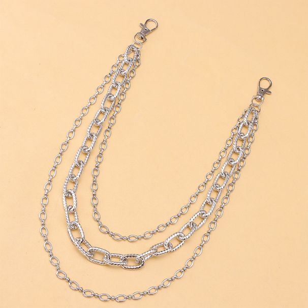 Cadena para pantalones con relieve multicapa de alta gama, tendencia de moda, con accesorios personalizados para baile callejero de hip-hop._voghion.com