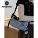 FOUR ONE niche versatile underarm high-end denim style women's shoulder bag, textured crossbody bag_voghion.com