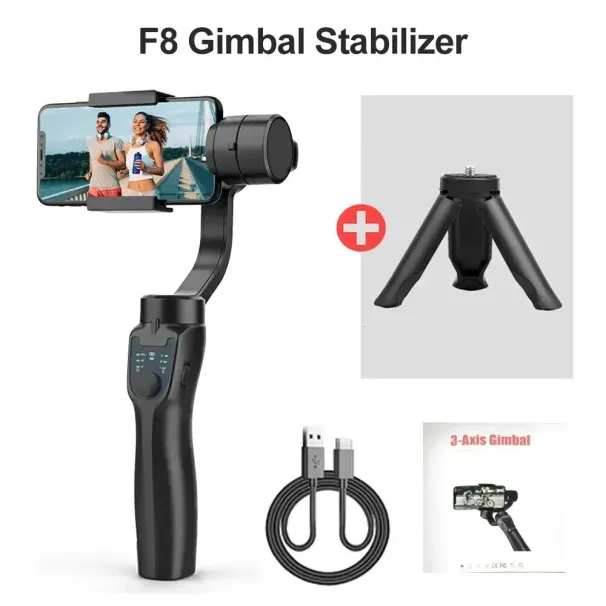 QAML F8 Elde Taşınabilir 3 Eksenli Üniversal Eklem Telefon Tutucu, Titreşim Önleyici Video Kayıt Sabitleyicisi Olarak Kullanılır_voghion.com