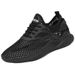 Chaussures de sport respirantes pour hommes, couleur unie, nouvelles chaussures de course décontractées polyvalentes, tendance et personnalisées, chaussures en maille à lacets_voghion.com