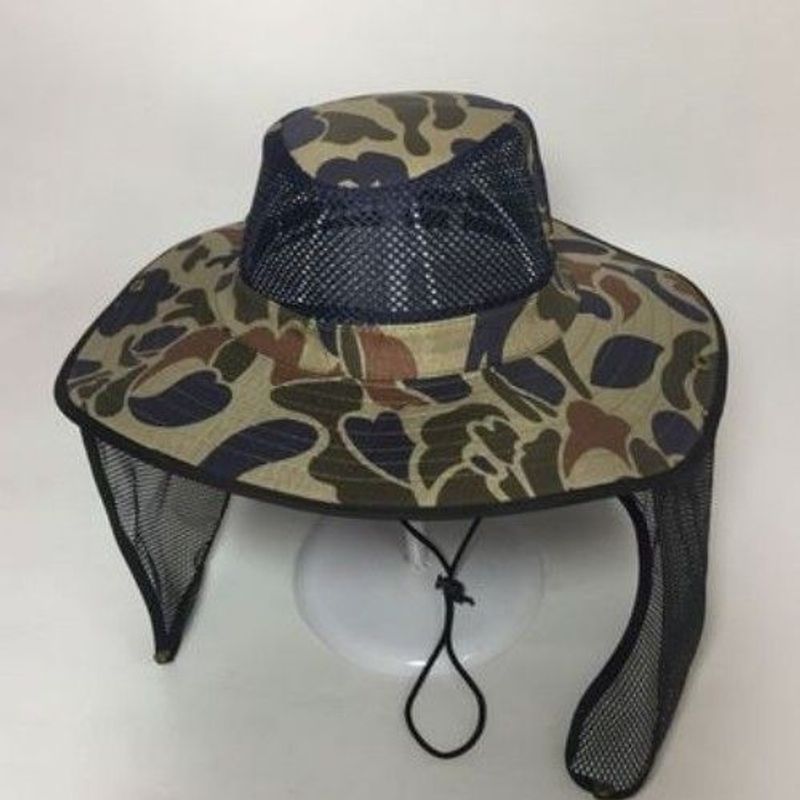 Sommertuch Camouflage Fischer Herren Outdoor Mückenschutz Gesicht Atmungsaktiv Sonne Angeln Hut_voghion.com