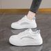 summer Hollow Single White Student Casual Shoes_voghion.com
