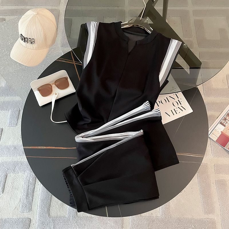 Women's Clothing Loose Slimming Shorts Two Piece Suit Trendy Sports Suit_voghion.com