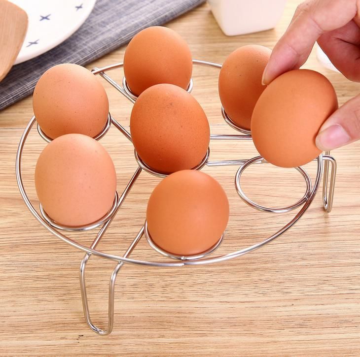 Triangle steaming rack egg steaming rack stainless steel egg steaming rack anti-scald partition cooking steaming rack high leg steaming rack_voghion.com
