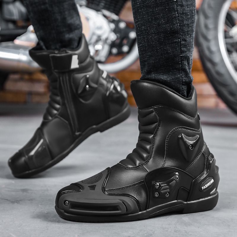 High-Quality For Men, Road Mid-Length Riding Casual Racing Shoes, Off-Road Boots, Motorcycle Shoes_voghion.com