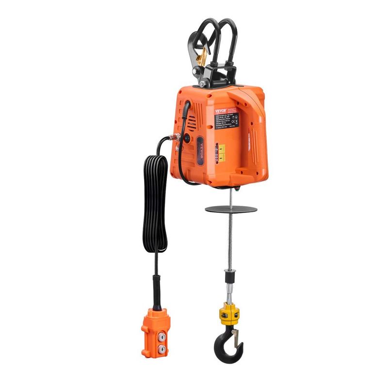 3-in-1 Portable Electric Hoist Winch 1100LBS Wired/Wireless Remote Control_voghion.com