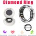 Anéis inteligentes de diamante com carregamento rápido magnético, monitoramento de oxigênio no sangue/frequência cardíaca/sono, IP68 5ATM, anéis de rastreamento GPS esportivos_voghion.com