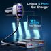 Caricabatterie multiplo USB per auto a 5 porte, adattatore per caricabatteria rapido con cavo di prolunga da 1,5 m, caricabatteria rapido per auto per iPhone Samsung_voghion.com