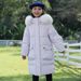 Girls’ Shiny Long Puffer Coat – Glossy Winter Jacket With 50%-55% White Duck Down (Rainbow/Purple/Pink, Sizes 120-160cm, Soft & Trendy)_voghion.com