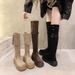 Two-Way Fold Thick-Soled Long For Women 2024 Winter New Chunky Heel Over-the-Knee Riding Boots Spring Autumn Style_voghion.com
