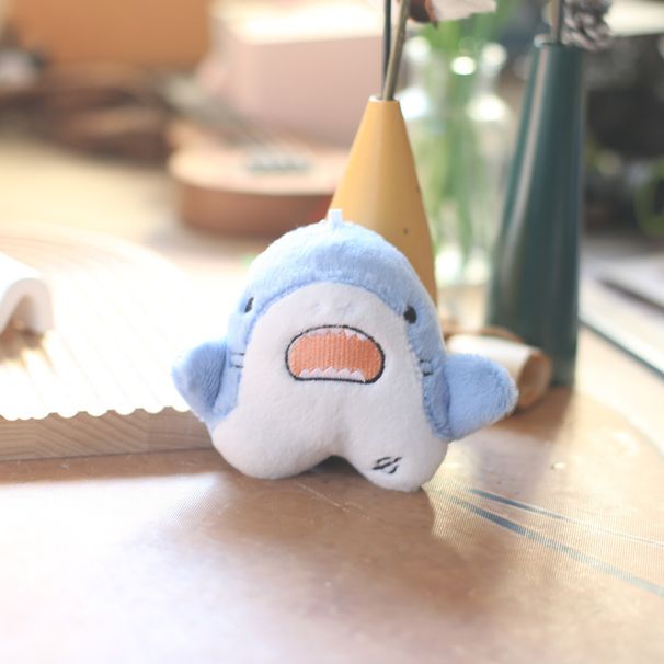 Soft Plush Adorable Shark Keychain Cute Ocean Animal Bag Toy Charm Stuffed_voghion.com