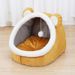 Semi-Enclosed Winter Cat Dog Bed Removable Washable Pet House Warm Nest Mat_voghion.com