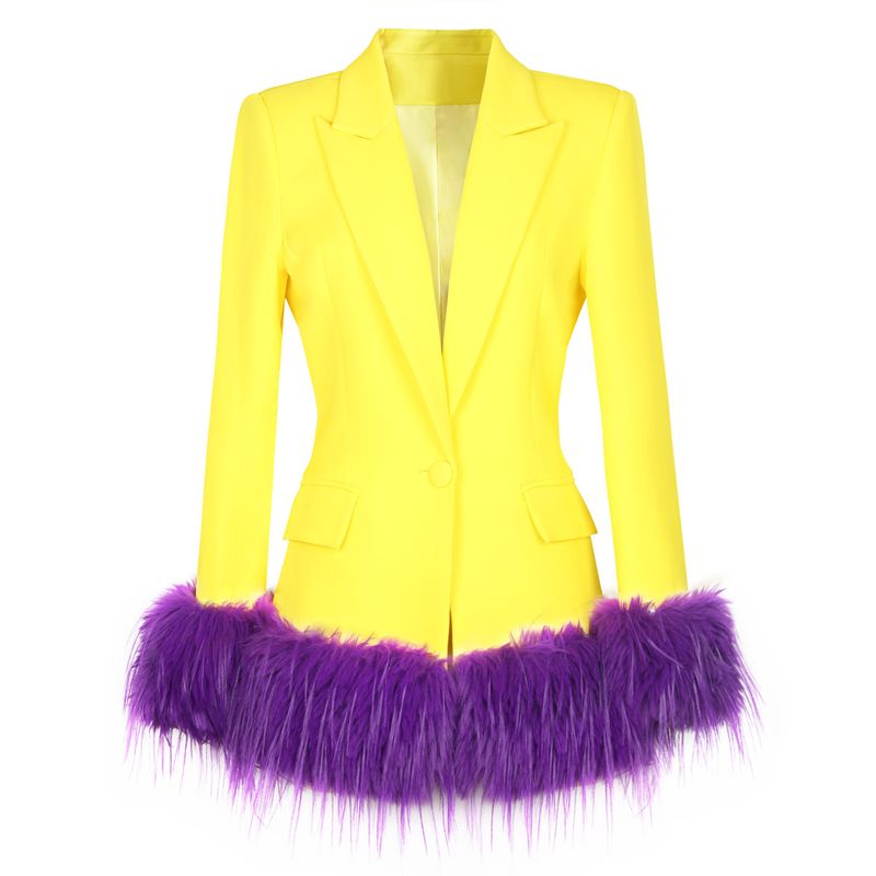 2025s New 2025 Spring And Autumn Coat Detachable Feather Fashion Women's Suit Top_voghion.com