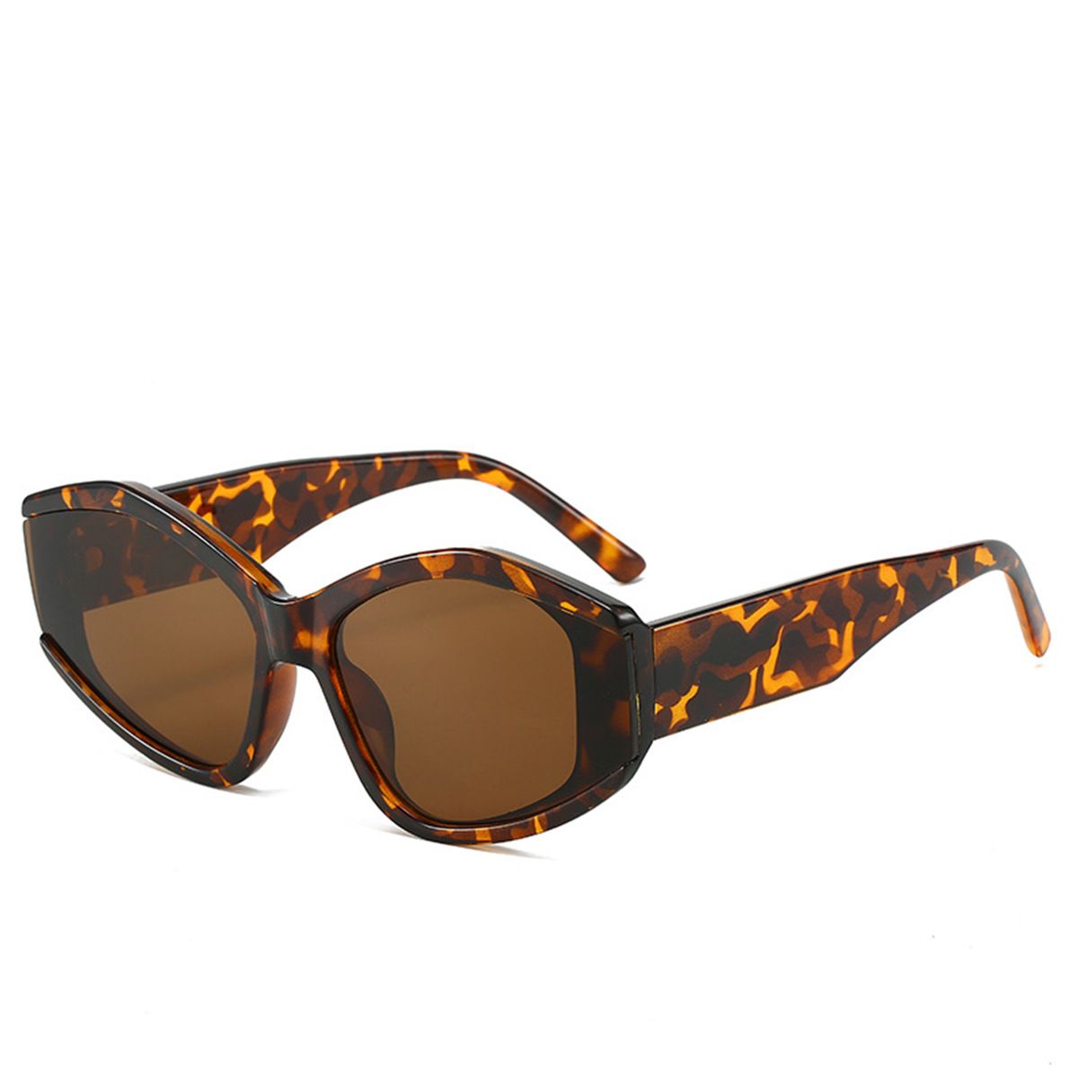 Polygonal Cat Eye Sunglasses - Personalized Stitching & Gradient Color (2025 Trendy INS Style, Fashion)_voghion.com