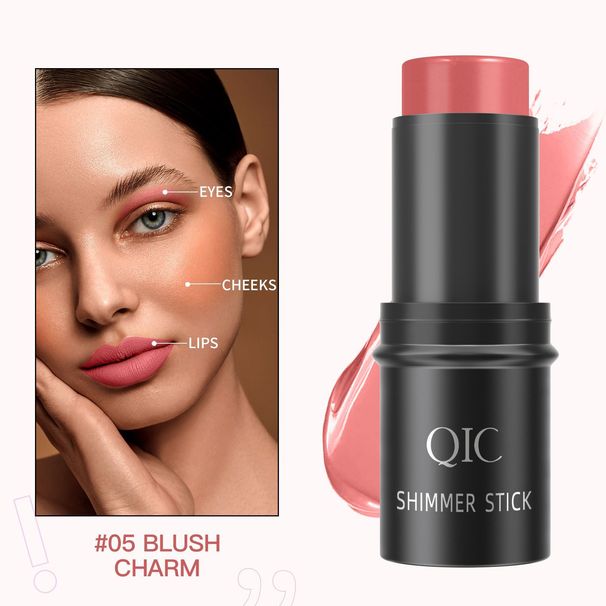 Qic Qi Ni Color Highlight Contour Brightening Shadow Stick Base de maquillaje tridimensional para rostro Lápiz de gusano de seda para ojos Rubor en barra_voghion.com