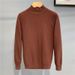 Maglione da uomo alla moda, nuovo, slim fit, a mezza altezza, a maniche lunghe, con base a strisce ondulate alla moda giovanile, e maglione_voghion.com