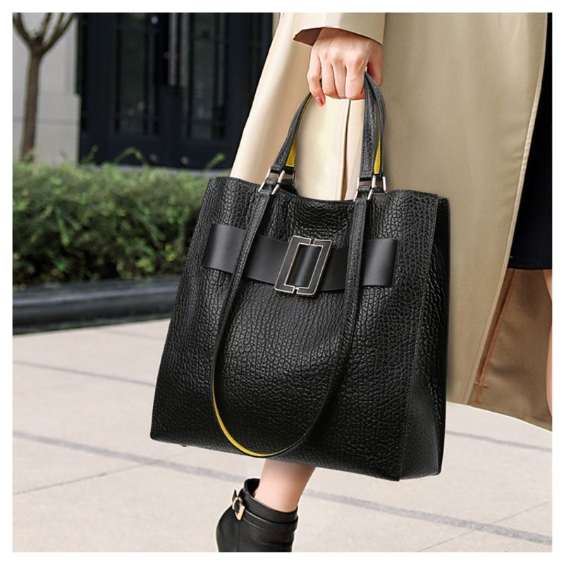 2023 new women's high-end soft leather tote bag female texture versatile large-capacity ladies handbag can be shouldered_voghion.com