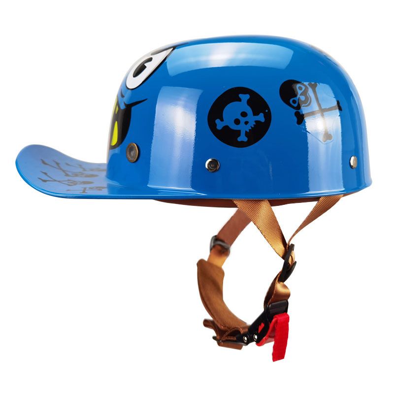 Capacetes pintados para homens e mulheres, capacete de bailer, boné de beisebol para carro elétrico, boné de pato, capacete meio quatro estações_voghion.com