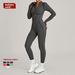 European And American Winter Stand Collar Jumpsuit Half Zipper One-piece Fitness For Women High-intensity Exercise Yoga_voghion.com