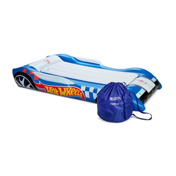 Baby Inflatable Flocking Mattress Racing Inflatable Bed Simulation Portable Thick Mattress Double Children's Bed_voghion.com