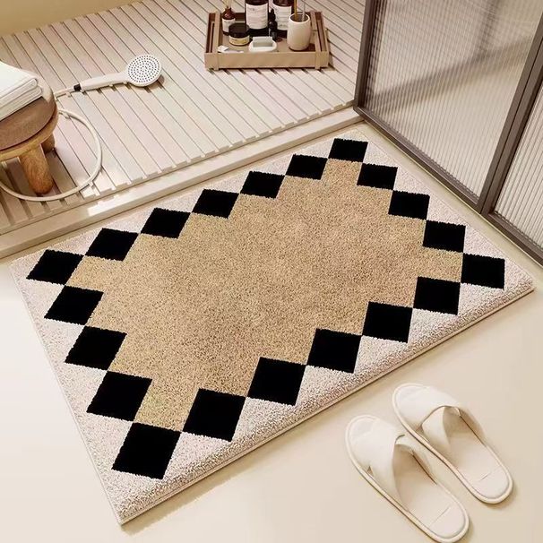 Lihtne vannitoa imav kašmiirist põrandamatt Vannitoa pehme imav vaip Vannitoa WC uks Pehme jalamatt_voghion.com