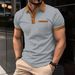 Men Waffle T Shirt Short Sleeve Button Top Casual Tee Lapel Neck Shirt Summer Men's Tee Hombre Fashion Customs_voghion.com