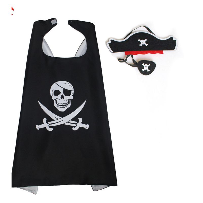 Kinder Halloween Piraten Umhang Maske Set für Schule Aktivität Leistung Cosplay Requisiten_voghion.com