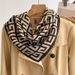 Huizi Geometry Small Square Donna Moda Inverno Calore Scialle stile occidentale Sciarpa professionale primavera autunno_voghion.com