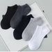 Kurze Socken in Unifarbe, Frühling/Sommer, dünne reine Baumwolle, flache Öffnung, rutschfest und schweißabsorbierend, für Herren_voghion.com