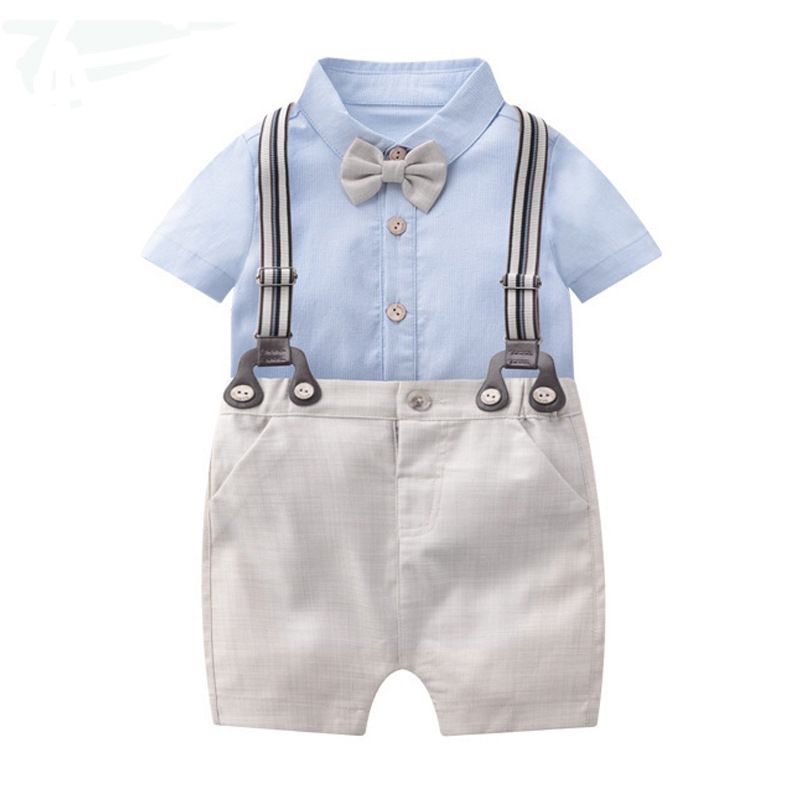 Vestido de caballero de primer cumpleaños para bebé de estilo británico para niños, traje pequeño de niña de flores de verano, traje para niños, estilo fino de boda_voghion.com