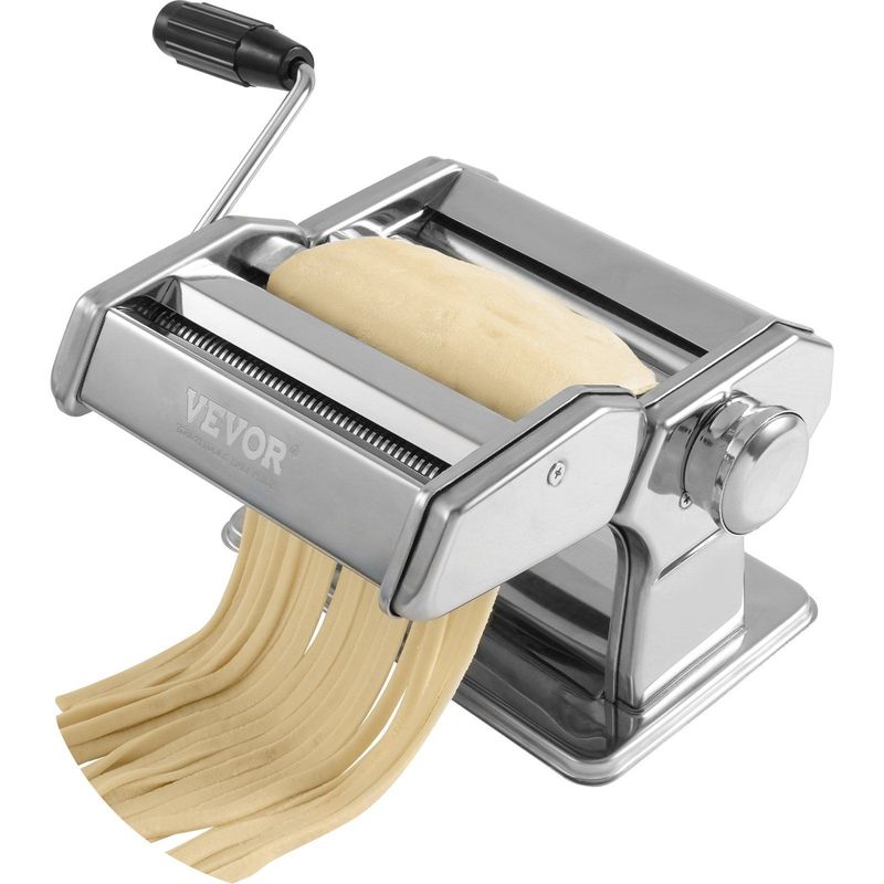 VEVOR Pasta Maker Machine, 9 Adjustable Thickness Settings Noodles Maker, Stainless Steel Noodle Rollers And Cutter, Manual Hand Press, Pasta Making Kitchen Tool Kit, Perfect For Spaghetti Lasagna_voghion.com