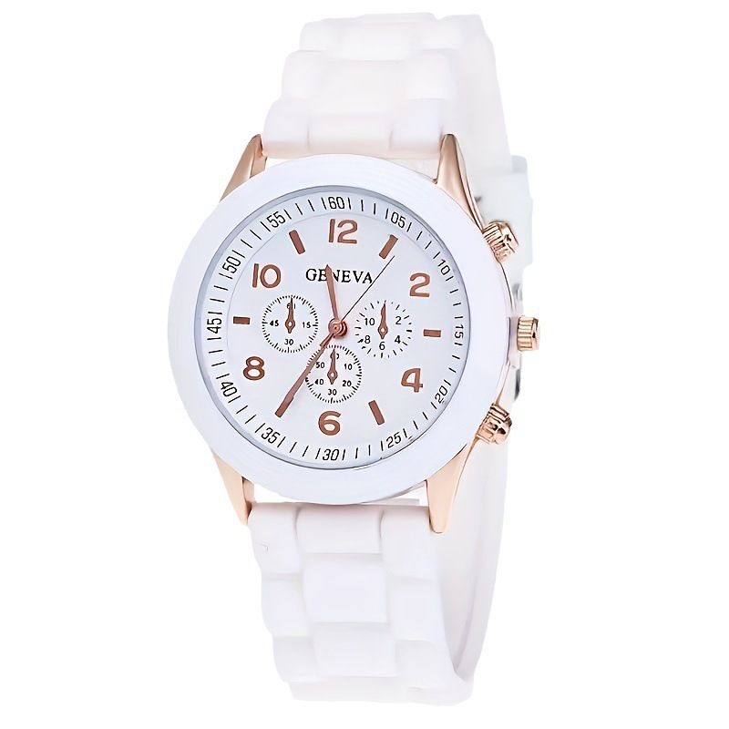 Montre femme décontractée à quartz et bijoux en silicone_voghion.com