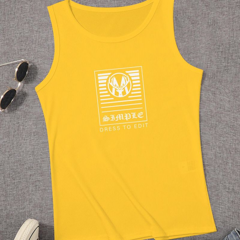 Basic Women's Tank Top with Padded Cups – Versatile and Stylish_voghion.com