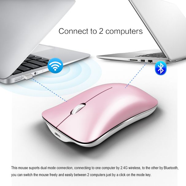 The third mock examination Bluetooth 2.4G rechargeable suitable for office games mute wireless mouse_voghion.com
