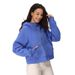 Damen-Scuba-Jacke mit Kapuze, lockerer Passform, Fleecefutter – Yoga- und Laufjacke mit durchgehendem Reißverschluss für Winter, Frühling und Herbst_voghion.com