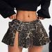 Női ruházat Niche Pure Desire Hot Girl rövid szoknya leopárdmintás karcsú divatos alacsony derekú millenniumi oldalsó hasított farmer szoknya trendi márka_voghion.com