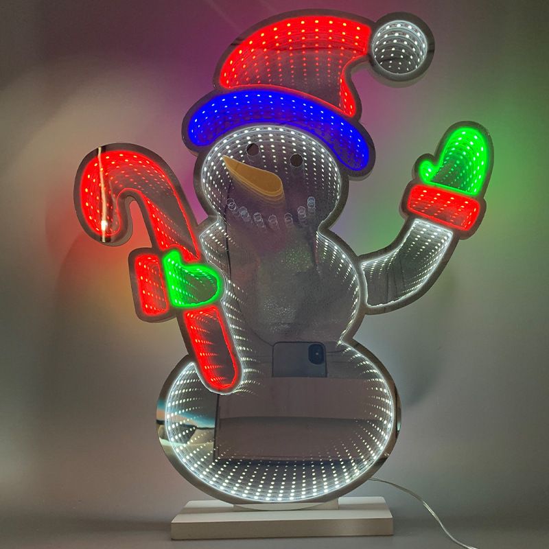 New LED Tunnel Daytime Ambient Creative Gift Thousand Layer Mirror Abyss Decorative Light_voghion.com