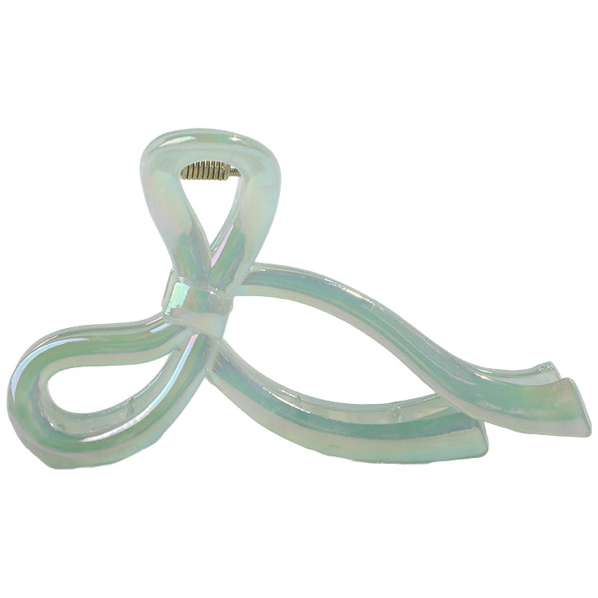 Neuer, laserschillernder Hochsteck-Krallenclip mit 3D-Schleife für den Hinterkopf – galvanisierter Hai-Clip im kantigen, süß-coolen Stil_voghion.com