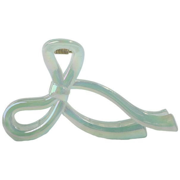Neuer, laserschillernder Hochsteck-Krallenclip mit 3D-Schleife für den Hinterkopf – galvanisierter Hai-Clip im kantigen, süß-coolen Stil_voghion.com