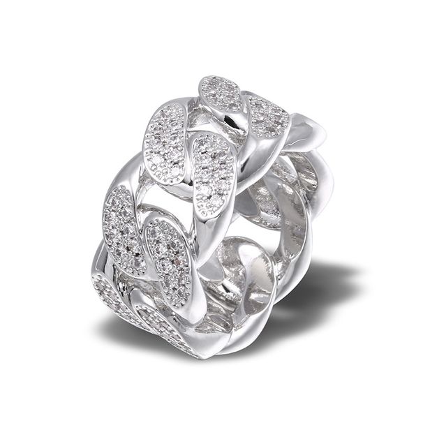 Hip Hop Micro Inlaid Zirkon Kette Design für Herren Cuban Ring_voghion.com