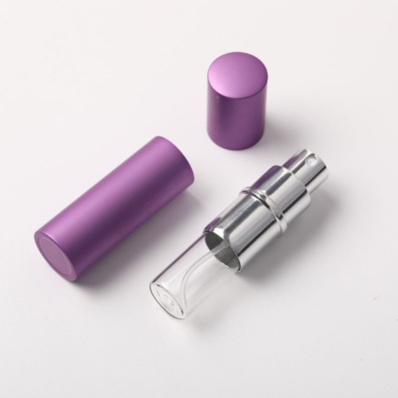 Frasco de perfume de diamante 5ml Frasco de amostra Frasco de spray de imprensa Frasco de vidro de spray de viagem portátil_voghion.com