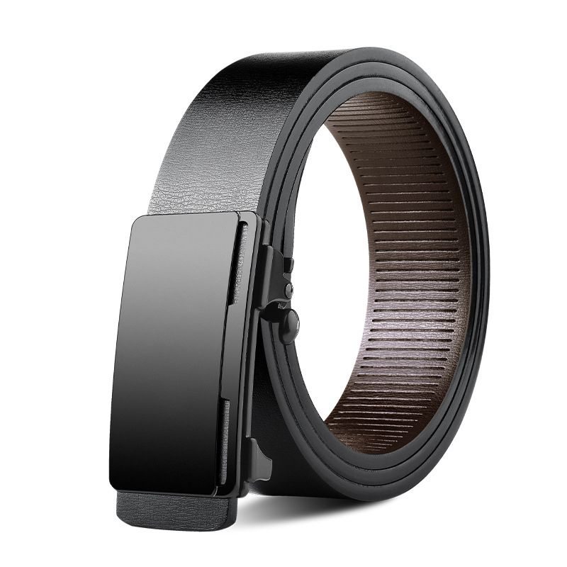 HOT DINISITON Herrbälten Business Man Svart PU-läder Mode Formellt justerbart bälte_voghion.com