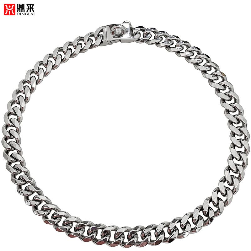 15MM Stainless Medium And Large Dog Collar For Bully Dogs, Training Collar, Titanium Steel Hexagonal Grinding Leash_voghion.com