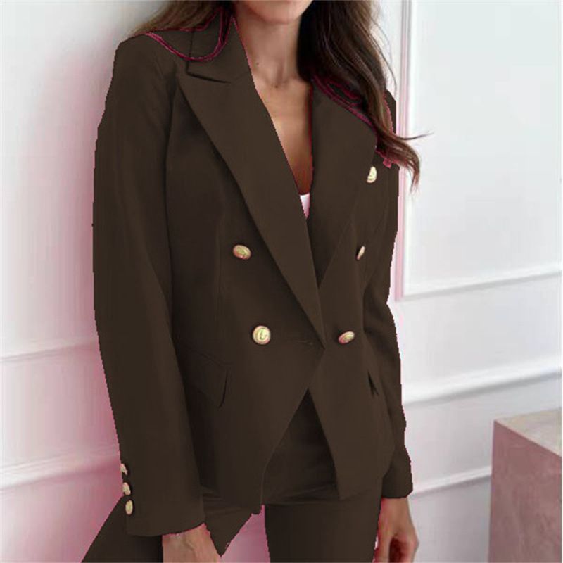 Abbigliamento da donna Primavera e autunno Nuovo colore solido Moda casual abito corto giacca autunnale per le donne_voghion.com