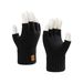 New Alpaca Wool For Cycling, Autumn And Winter, Warm, Fleece-Lined, Half-Finger, Work Gloves, Thickened, Cold-Proof,_voghion.com