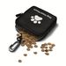 New Paw Print Coin Purse Waterproof Leather Zipper Storage Multifunctional Outdoor Dog Food Bag_voghion.com