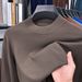 New Spring Thin Mulberry Silk + Merino Half Turtleneck Long Sleeve Men's Sweater Knitted Base Shirt Wool T-Shirt_voghion.com