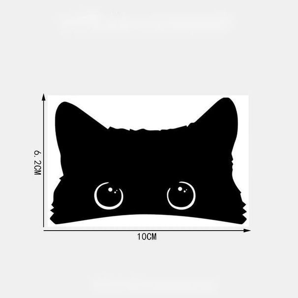Autocollant décoratif créatif en forme de chat mignon pour voiture, motif dessin animé électrique, en verre_voghion.com